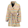 Pastel Aztec Tribal Pattern Print Women's Bathrobe