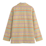 Pastel Aztec Tribal Pattern Print Women's Blazer