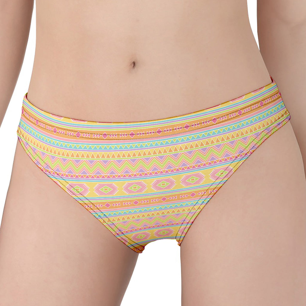 Pastel Aztec Tribal Pattern Print Women's Panties