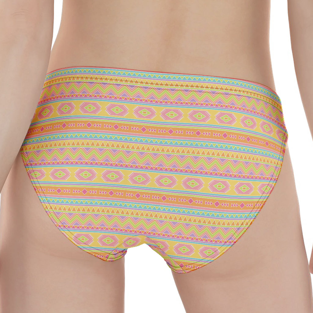 Pastel Aztec Tribal Pattern Print Women's Panties