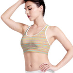 Pastel Aztec Tribal Pattern Print Women's Sports Bra