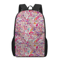 Pastel Bohemian Floral Pattern Print 17 Inch Backpack
