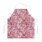 Pastel Bohemian Floral Pattern Print Adjustable Apron