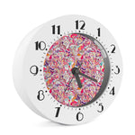 Pastel Bohemian Floral Pattern Print Alarm Clock