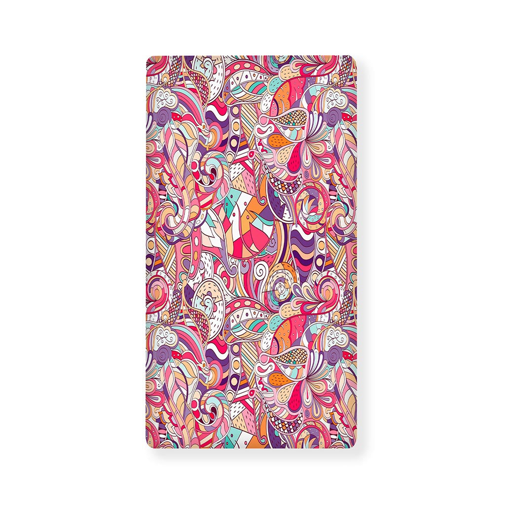 Pastel Bohemian Floral Pattern Print Baby Crib Sheet