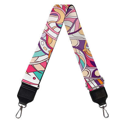 Pastel Bohemian Floral Pattern Print Bag Strap