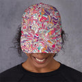 Pastel Bohemian Floral Pattern Print Baseball Cap
