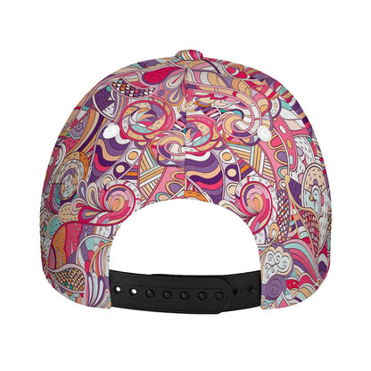 Pastel Bohemian Floral Pattern Print Baseball Cap