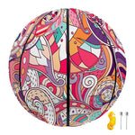 Pastel Bohemian Floral Pattern Print Basketball