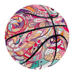 Pastel Bohemian Floral Pattern Print Basketball