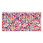 Pastel Bohemian Floral Pattern Print Beach Towel