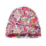 Pastel Bohemian Floral Pattern Print Beanie