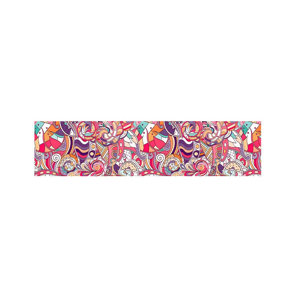 Pastel Bohemian Floral Pattern Print Bed Runner
