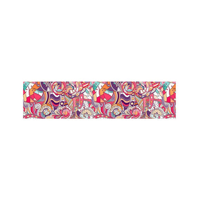 Pastel Bohemian Floral Pattern Print Bed Runner