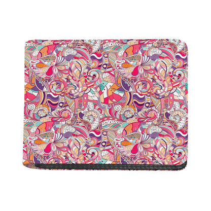 Pastel Bohemian Floral Pattern Print Bifold Wallet