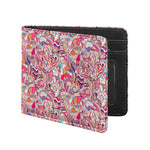Pastel Bohemian Floral Pattern Print Bifold Wallet