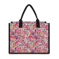 Pastel Bohemian Floral Pattern Print Canvas Tote Bag