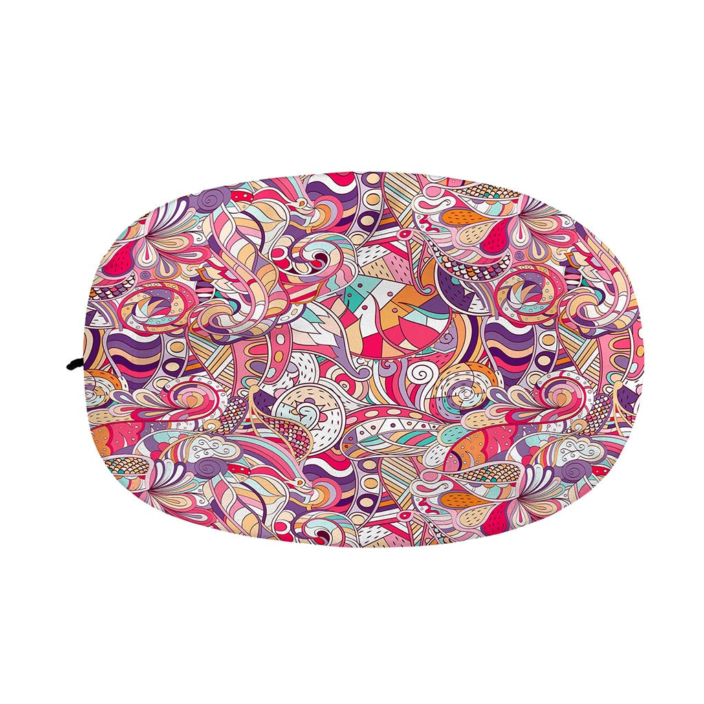 Pastel Bohemian Floral Pattern Print Car Side Mirror Covers