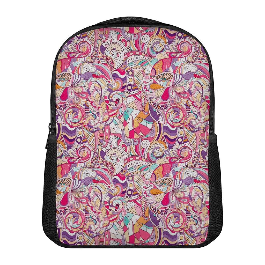 Pastel Bohemian Floral Pattern Print Casual Backpack