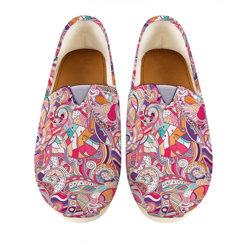 Pastel Bohemian Floral Pattern Print Casual Shoes