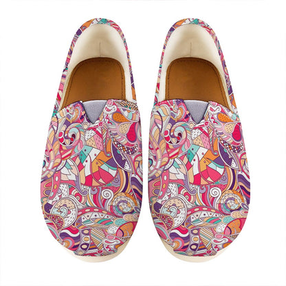Pastel Bohemian Floral Pattern Print Casual Shoes