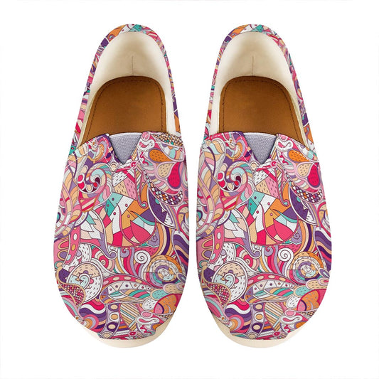 Pastel Bohemian Floral Pattern Print Casual Shoes