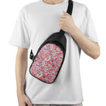 Pastel Bohemian Floral Pattern Print Chest Bag