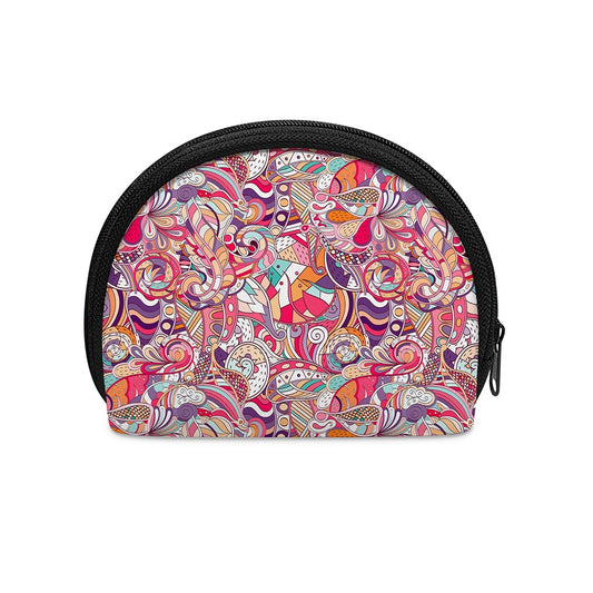 Pastel Bohemian Floral Pattern Print Coin Purse