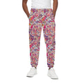 Pastel Bohemian Floral Pattern Print Cotton Sweatpants
