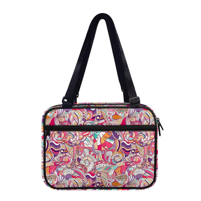 Pastel Bohemian Floral Pattern Print Double Strap Bible Bag