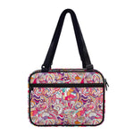 Pastel Bohemian Floral Pattern Print Double Strap Bible Bag
