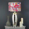 Pastel Bohemian Floral Pattern Print Drum Lamp Shade