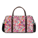 Pastel Bohemian Floral Pattern Print Duffle Bag