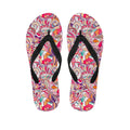 Pastel Bohemian Floral Pattern Print Flip Flops