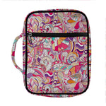 Pastel Bohemian Floral Pattern Print Front Pocket Bible Bag