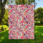 Pastel Bohemian Floral Pattern Print Garden Flag