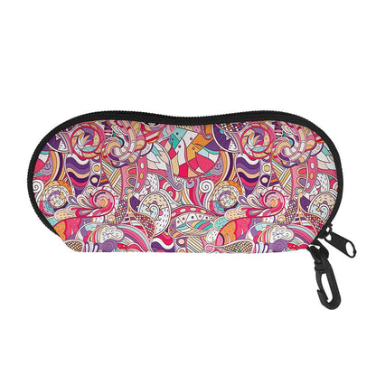Pastel Bohemian Floral Pattern Print Glasses Case