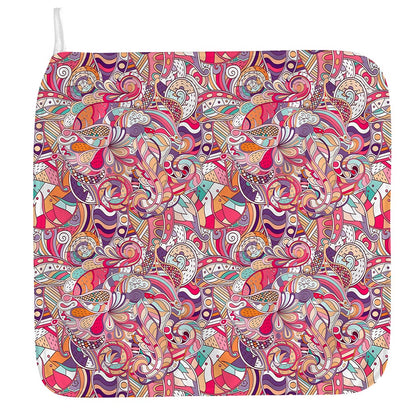 Pastel Bohemian Floral Pattern Print Hand Towel