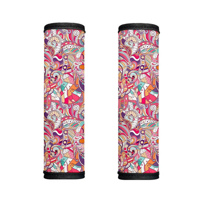 Pastel Bohemian Floral Pattern Print Handle Covers