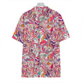 Pastel Bohemian Floral Pattern Print Hawaiian Shirt