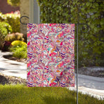Pastel Bohemian Floral Pattern Print House Flag