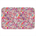 Pastel Bohemian Floral Pattern Print Indoor Door Mat