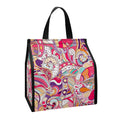 Pastel Bohemian Floral Pattern Print Insulated Lunch Tote