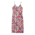 Pastel Bohemian Floral Pattern Print Jersey Midi Cami Dress
