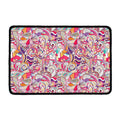 Pastel Bohemian Floral Pattern Print Kitchen Mat