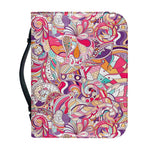 Pastel Bohemian Floral Pattern Print Leather Bible Cover