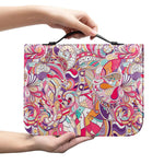 Pastel Bohemian Floral Pattern Print Leather Bible Cover
