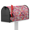 Pastel Bohemian Floral Pattern Print Mailbox Cover