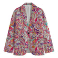 Pastel Bohemian Floral Pattern Print Men's Blazer