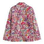 Pastel Bohemian Floral Pattern Print Men's Blazer